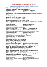 Bài tập hè Khoa học tự nhiên lớp 7 Chủ đề 9