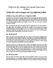 Tài liệu phân tích thị trường kinh doanh High Land Coffee