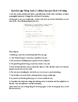 Giải Unit 3 Writing | Sách bài tập Tiếng Anh 11 Global Success