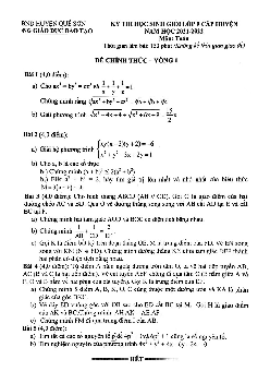 Đề học sinh giỏi Toán 9 năm 2021 – 2022 phòng GD&ĐT Quế Sơn – Quảng Nam