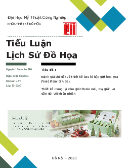 Tiểu luận Lịch sử đồ họa | Đại học Mỹ thuật Công nghiệp