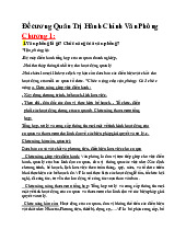 Đề cương Môn Quản trị hành chính văn phòng | Đại học Kinh tế và Quản trị kinh doanh, Đại học Thái Nguyên