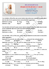 Đề khảo sát thi vào lớp 10 môn Tiếng Anh năm học 2024-2025 - Huyện Ba Vì