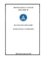 Đề án Khởi nghiệp kinh doanh quán "Coffee Kphe" môn Khởi nghiệp | Trường Đại Học Tây Nguyên