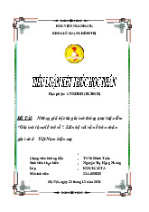 Tiểu luận về Giá trị gia đình và hôn nhân ở Việt Nam hiện nay môn Chủ nghĩa xã hội khoa học | Học viện Ngân hàng