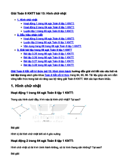 Toán 8 Kết nối tri thức bài 13
