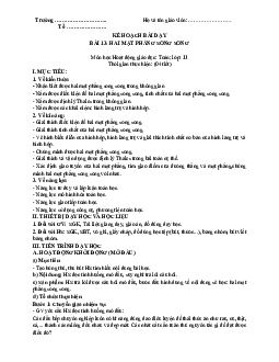 Bài 13: Hai mặt phẳng song song - Giáo án Toán 11 Kết nối tri thức