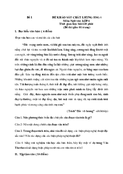 Bộ đề thi học sinh giỏi môn Ngữ văn lớp 6 có đáp án