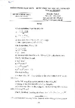 Đề học sinh giỏi huyện Toán 6 năm 2018 – 2019 phòng GD&ĐT Nậm Nhùn – Lai Châu