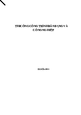 Bài giảng Thi công công trình xây dựng Dân dụng và Công nghiệp | Trường Đại học Thủy Lợi