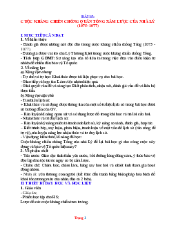 Giáo án Lịch Sử lớp 7 cánh diều học kỳ 2