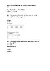 Bài thực hành môn Mô phỏng hệ thống truyền thông | Học viện Công Nghệ Bưu Chính Viễn Thông