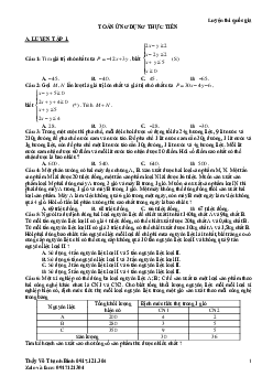 Tuyển tập một số bài toán ứng dụng thực tiễn – Võ Thanh Bình