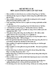 Chủ đề tiểu luận môn Lịch sử Đảng Cộng Sản Việt Nam | Trường Đại học Kinh doanh và Công nghệ Hà Nội