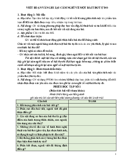 Giáo án Ngữ văn 8 Bài 7: Tình yêu và ước vọng | Phần viết đoạn văn cảm nghĩ về bài thơ tự do | Kết nối tri thức