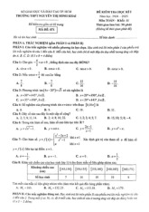 Đề học kì 1 Toán 11 năm 2024 – 2025 trường THPT Nguyễn Thị Minh Khai – TP HCM