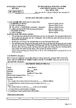 Kỳ thi chọn học sinh giỏi cấp tỉnh lớp 12 THPT năm học 2018-2019 môn Tiếng Anh tỉnh Phú Thọ
