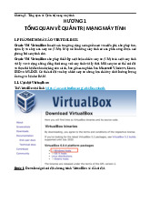 Chương 1. Tổng quan về máy ảo và cài đặt HĐH Server 2019 môn Quản trị mạng máy tính | Học viện Công Nghệ Bưu Chính Viễn Thông