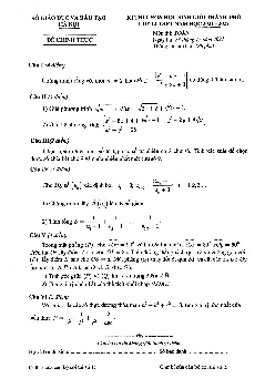 Đề thi chọn học sinh giỏi Toán 12 THPT năm 2021 – 2022 sở GD&ĐT Hà Nội
