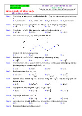 Đề thi thử tốt nghiệp môn Toán 2025 THPT Chuyên Lê Khiết giải chi tiết