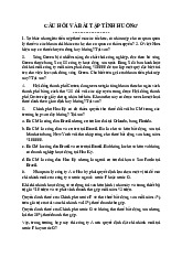 Câu hỏi và bài tập tình huống kiểm tra giữa kì | Môn kinh tế vĩ mô