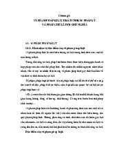 Bài giảng Chương 3: vi phạm pháp luật, trách nhiệm pháp lý và pháp chế xã hội chủ nghĩa