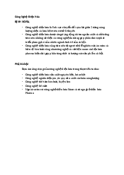 Quá Trình Điện Hóa - Kỹ Thuật Điện | Trường Đại học Công nghệ, Đại học Quốc gia Hà Nội