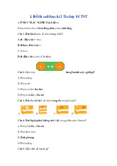 Đề thi học kỳ 2 môn Tin học lớp 8 năm học 2024 - 2025  | Bộ sách Chân trời sáng tạo