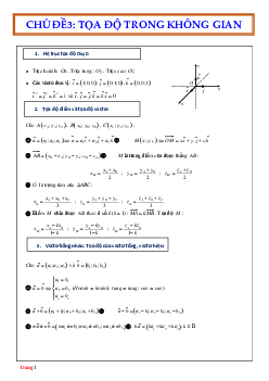 220 Câu Trắc Nghiệm Nghiệm Phương Pháp Tọa Độ Trong Không Gian Mức Thông Hiểu