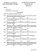 Ôn tập giữa kì 2 Toán 10 năm 2024 – 2025 trường THPT Trần Phú – Hà Nội