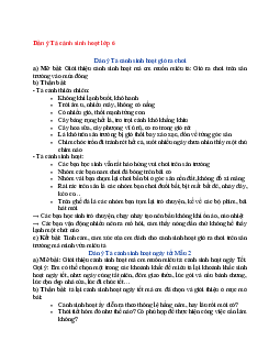 Văn mẫu lớp 6 Kết nối tri thức bài Dàn ý Tả cảnh sinh hoạt