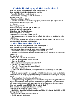 Giải SGK Địa lí 7 Bài 5: Thiên nhiên châu Á - Chân trời sáng tạo
