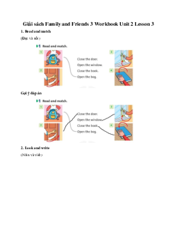 Giải sách Family and Friends 3 Workbook Unit 2 Lesson 3