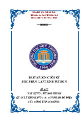 Xây dựng chương trình quản lý kho hàng các sản phẩm đồ điện công ty Panasonic | Bài tập lớn lập trình python