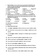 Vocab practice friends Unit 5 | Môn Advanced Grammar - Trường Đại học Quốc tế, Đại học Quốc gia Thành phố Hồ Chí Minh