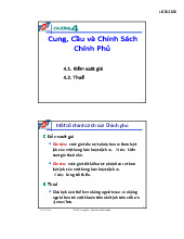 Slide bài giảng chương 4: Cung, cầu và chính sách chính phủ | Môn kinh tế vi mô