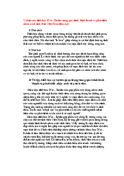 Tài liệu về Vai trò của triết học Mác - Lênin trong quá trình hình thành và phát triển nhân cách sinh viên Việt Nam