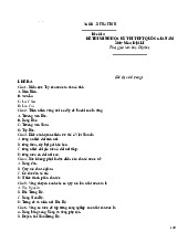 Đề thi minh hoạ kỳ thi THPT Quốc gia năm 2017 | môn Địa Lí | trường Đại học Huế