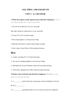 Tiếng Anh 8 Unit 2 2e Grammar trang 30 31