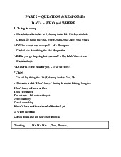 Bài tập tiếng Anh: Câu hỏi Who và Where môn English | Trường Đại học Thủy Lợi