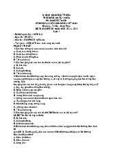 Đề thi giải phẫu đại cương | Đại học Y khoa Phạm Ngọc Thạch