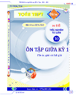 Tuyển tập 10 đề ôn tập kiểm tra giữa học kì 1 môn Toán 10 năm học 2021 – 2022
