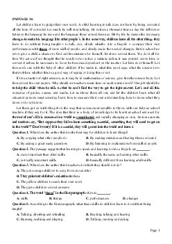 PASSAGE 16_Theme 2. Education (Giáo dục)