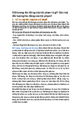 Đối tượng tác động của tội phạm là gì? Các loại đối tượng tác động của tội phạm?