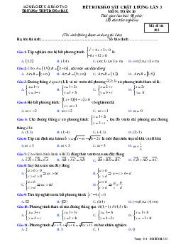 Đề thi khảo sát chất lượng Toán 10 trường THPT Đồng Đậu – Vĩnh Phúc lần 3