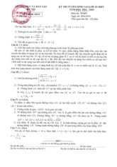 Đề tuyển sinh lớp 10 THPT môn Toán năm 2024 – 2025 sở GD&ĐT Hà Nội