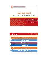 Introduction to automotive engineering handout môn Nhập môn kĩ thuật ô tô | Trường Đại học Bách Khoa Hà Nội