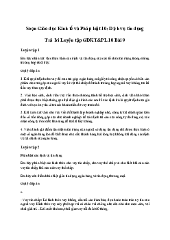 Giải Kinh tế 10 Bài 9: Dịch vụ tín dụng | Cánh diều