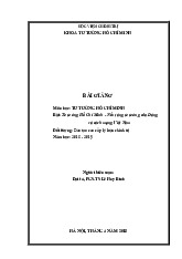 Bài giảng Nền tảng tư tưởng của Đảng  và cách mạng Việt Nam | Môn tư tưởng Hồ Chí Minh