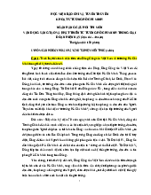 Ngân hàng câu hỏi vận dụng sáng tạo và phát triển Tư tưởng Hồ Chí Minh trong giai đoạn hiện nay | Học viện Báo chí và Tuyên truyền